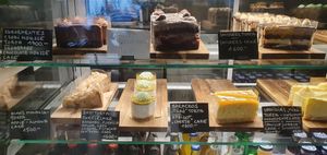 Cake options at Vegan Love in Budapest