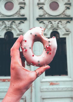 Sweet donut  at Vegan Love in Budapest