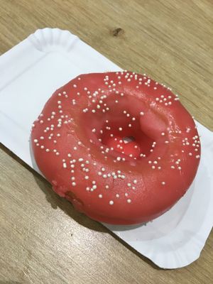 Sugar glazed donut  at Vegan Love in Budapest