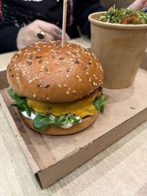 Mexican burger   at Vegan Love in Budapest