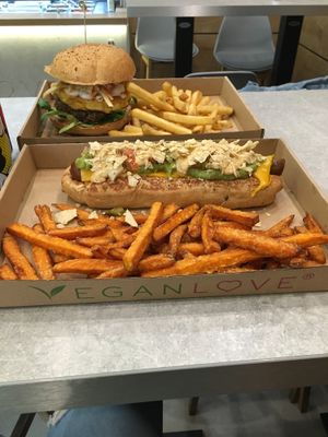 Delicious food   at Vegan Love in Budapest