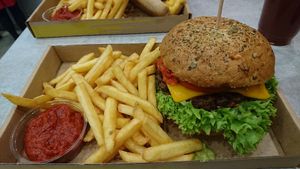 Delish Mexican Burger  at Vegan Love in Budapest