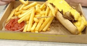 seitan hot-dog  at Vegan Love in Budapest