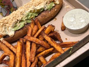 Mexican Hotdog ohhh my at Vegan Love in Budapest