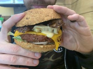 Big kahuna burger  at Vegan Love in Budapest