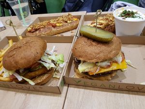 Best burgers and hotdogs in town! at Vegan Love in Budapest