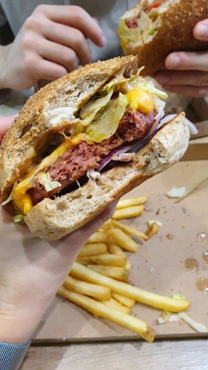 Beyond burger - so good at Vegan Love in Budapest