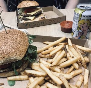 best vegan burgers ever! at Vegan Love in Budapest