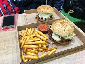 Limited Jackfruit burger at Vegan Love in Budapest