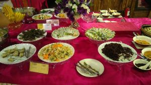 Just some of the many dishes offered at An Lac Chay - Hoan Kiem in Hanoi