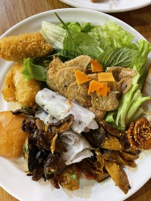 Bun cha plus mock meat   at An Lac Chay - Hoan Kiem in Hanoi
