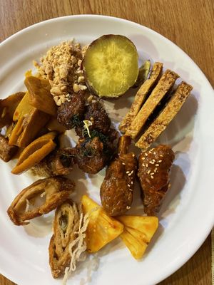 Mock meat - sweet potato and peanuts   at An Lac Chay - Hoan Kiem in Hanoi