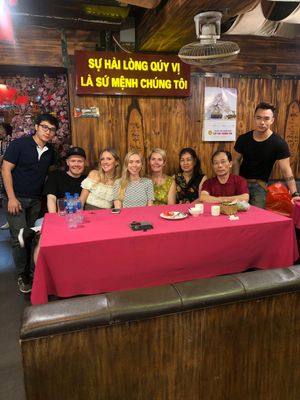 Our family enjoying a meal at An Lac Chay - Hoan Kiem in Hanoi
