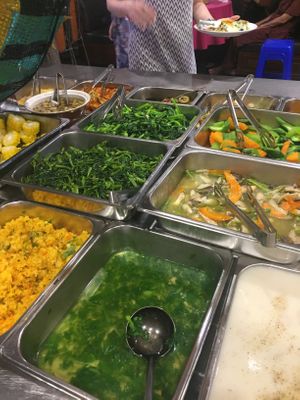 A little amount of the buffet  at An Lac Chay - Hoan Kiem in Hanoi
