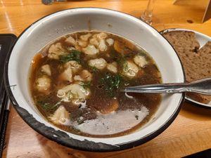 Delicious cauliflower stew at Apteka in Pittsburgh