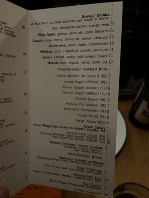 Menu p3  at Apteka in Pittsburgh