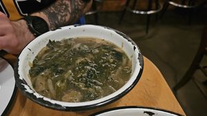 Nettle soup at Apteka in Pittsburgh