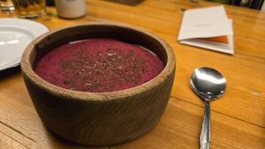 Beet soup at Apteka in Pittsburgh