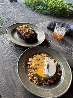 carrot & parsnip ice cream, chocolate cakee  at Apteka in Pittsburgh