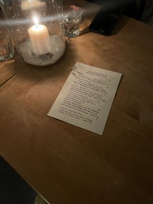 menu  at Apteka in Pittsburgh