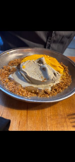 Lody z Korzeni (carrot and parsnip ice creams with oat cookie) at Apteka in Pittsburgh