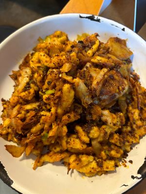 Kluski Lane (poured spaetzle noodles with smoked celeriac, sunshine, cabbage, onion, carrot, and rye crumb) - possibly my favorite main dish I’ve had here at Apteka in Pittsburgh