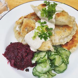 Peirogies on point! at Apteka in Pittsburgh