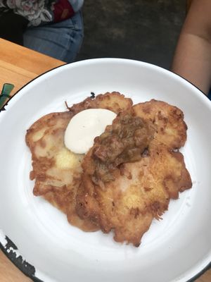 Apple pancakes at Apteka in Pittsburgh