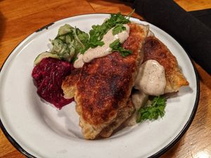 Pierogi at Apteka in Pittsburgh