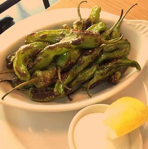 Vegan Peppers at Blue Line Pizza in Burlingame