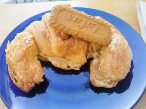 Vegan croissant at Desayuneria in Conil De La Frontera