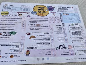 Menu  at Desayuneria in Conil De La Frontera