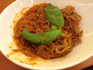 Children's pasta pomodoro at Eqvita in 