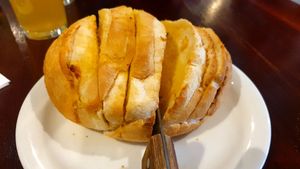Vegan garlic cob at The Foundry Hotel in Bendigo