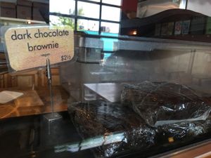 Vegan brownie at Crema Coffee and Bakery in Portland