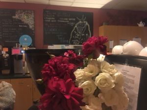 Flowers and smoothies at SE Grind in Portland
