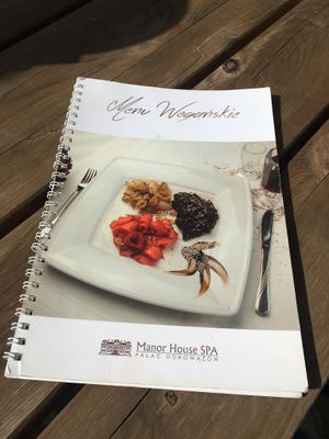 Vegan menu at Manor House Spa in Chlewiska