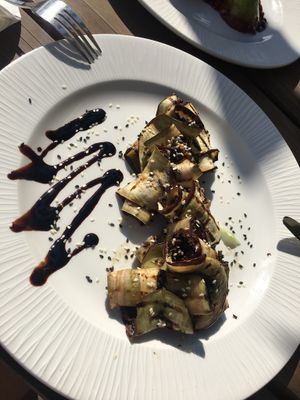 Eggplant - delicious starter   at Manor House Spa in Chlewiska