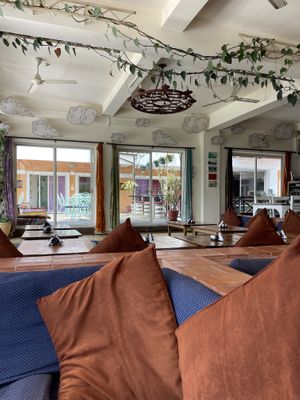 Indoor seating  at OR2K in Pokhara