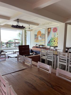 Art and seating  at OR2K in Pokhara