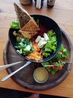 Buddha bowl at OR2K in Pokhara