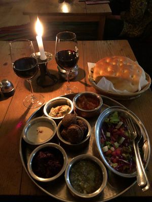 The OR2K vegan platter at OR2K in Pokhara