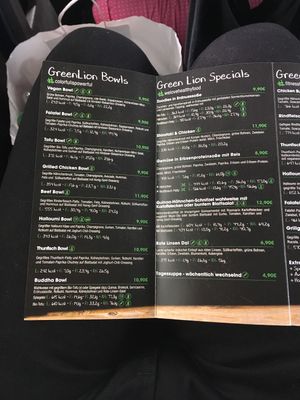 Carrot symbol is vegan  at Green Lion in Nuremberg