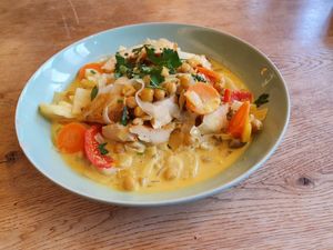 Vegan Cheakpea Curry at Green Lion in Nuremberg