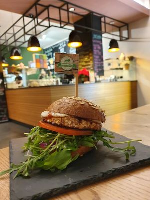 Tempeh Burger at Green Lion in Nuremberg
