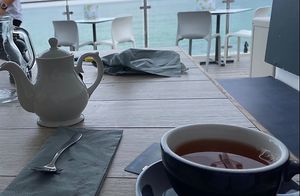   at Porthmeor Beach Cafe in St Ives