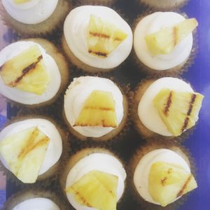 Grilled pineapple cupcakes at Pogona Baking Company in Orlando