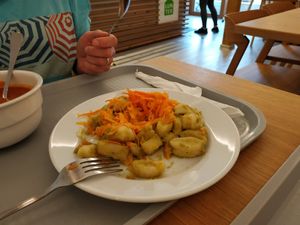 Gnocci with carrots at Lunter Shop & Bistro in Banska Bystrica