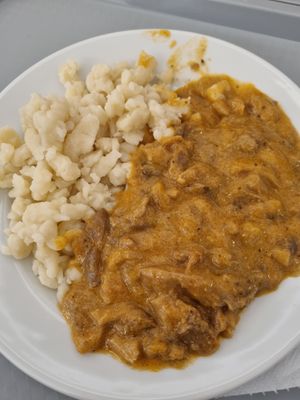 Gnocchi with perkelt at Lunter Shop & Bistro in Banska Bystrica