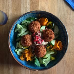 Falafel salad at Toli Toli in Druskininkai